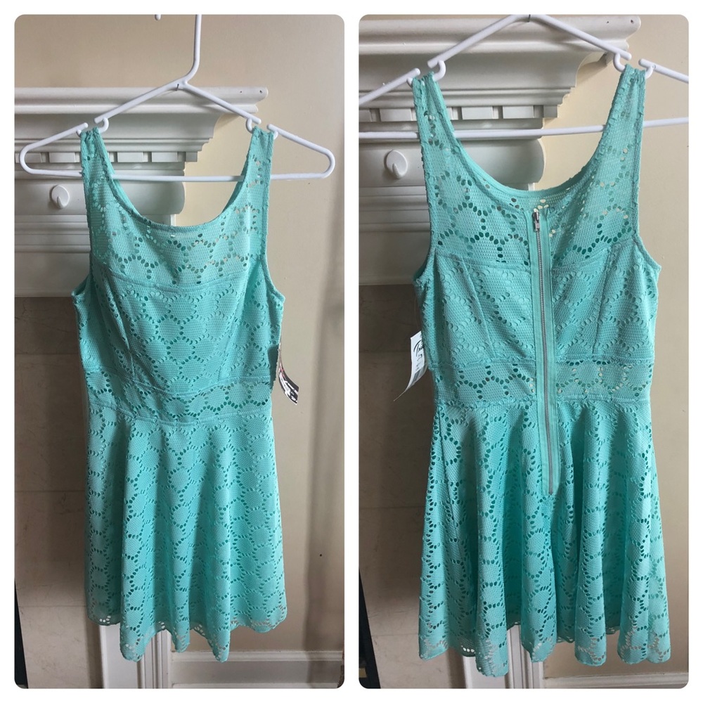 Teal Juniors Mini Dress
